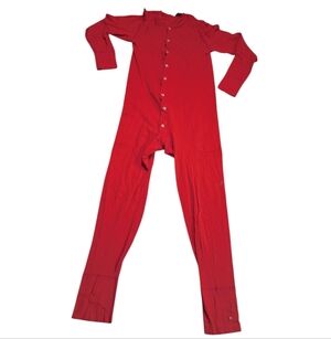 Northwestern Knitting Co Munsingwear Union Suit RED Cotton USA Santa Men's Large